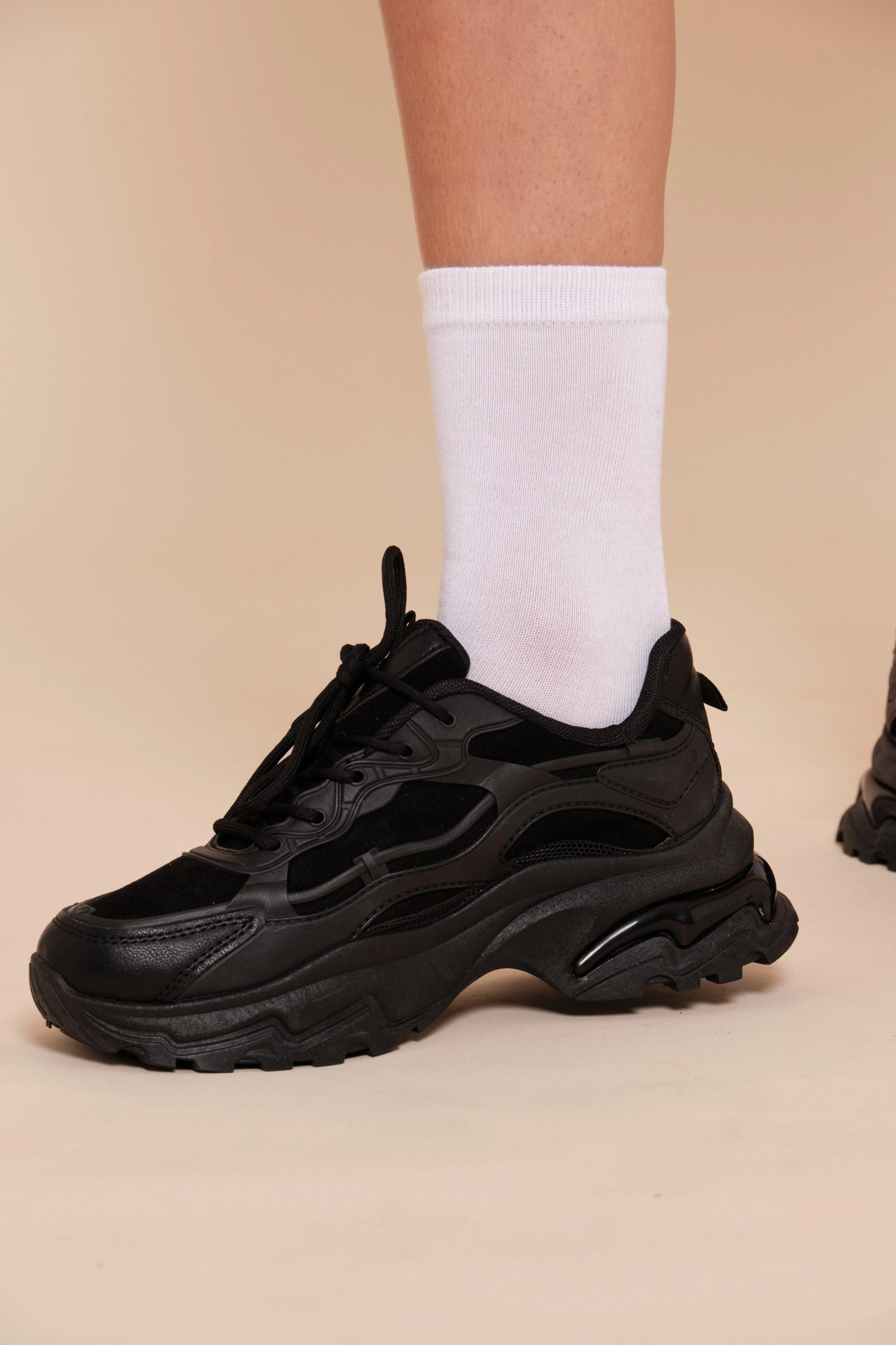 Baskets à semelles épaisses noir - Image 3