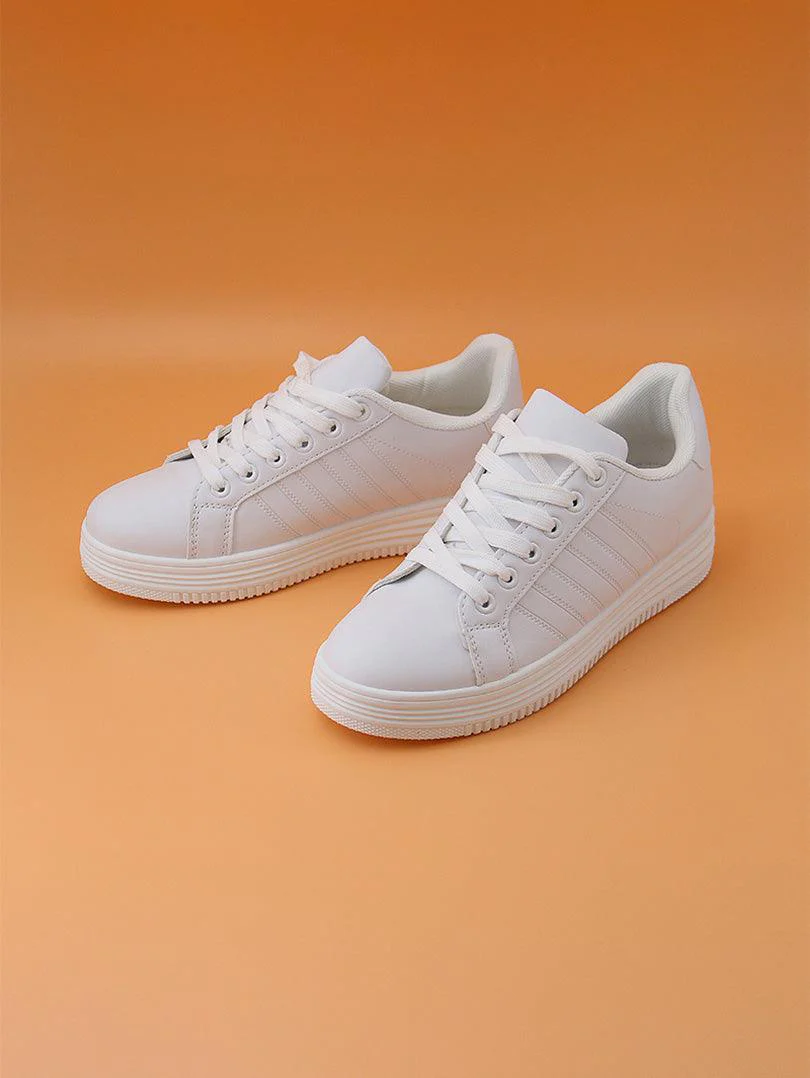 Baskets semelle haute à lacets - Image 4