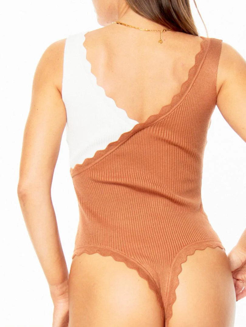 Body en maille bicolore - Image 4