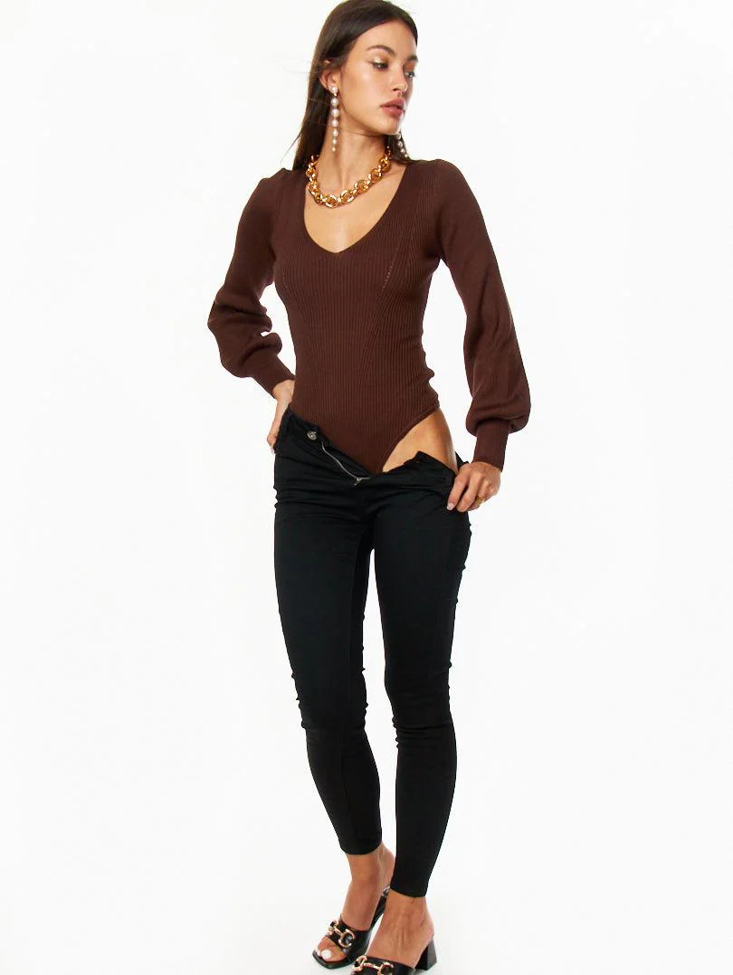 Body en maille fine manches longues - Image 3