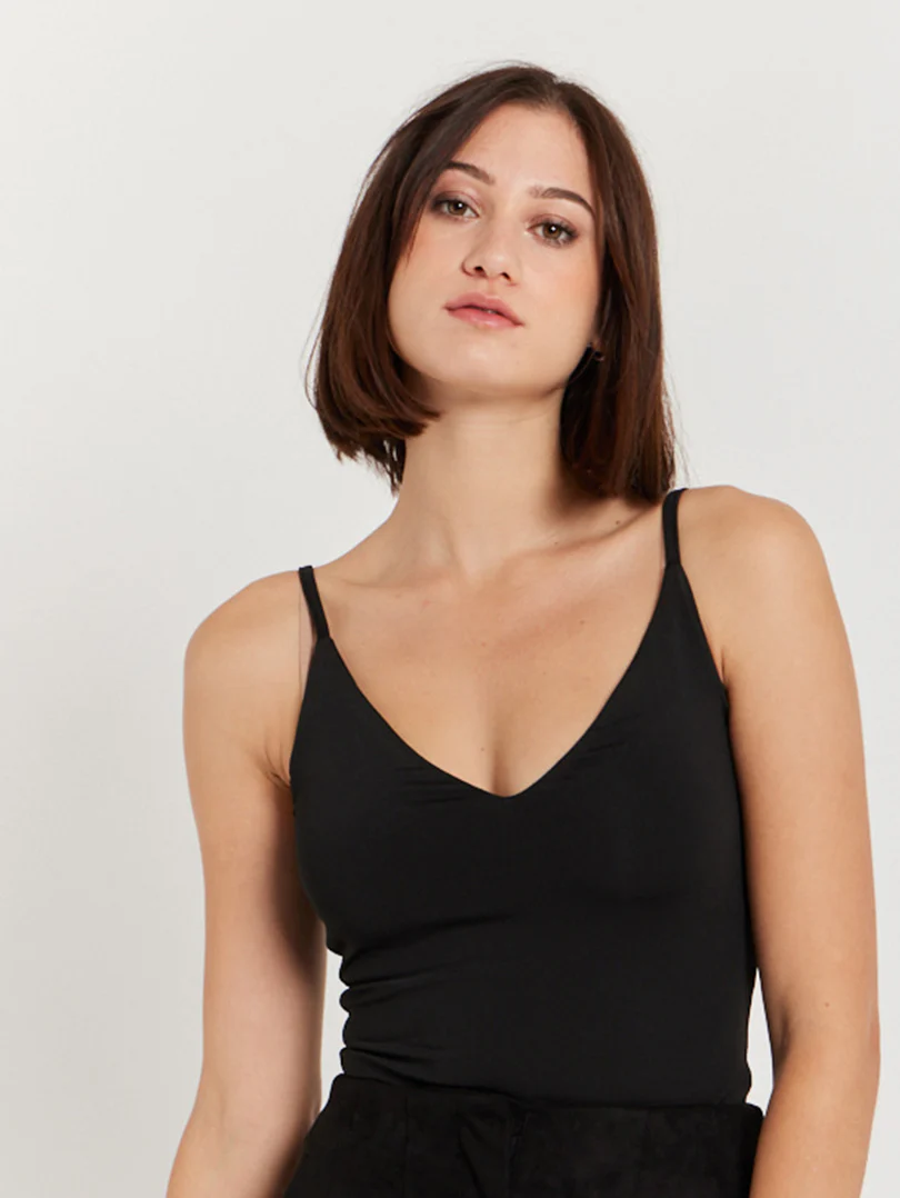 Body top sans manches col V - Image 9