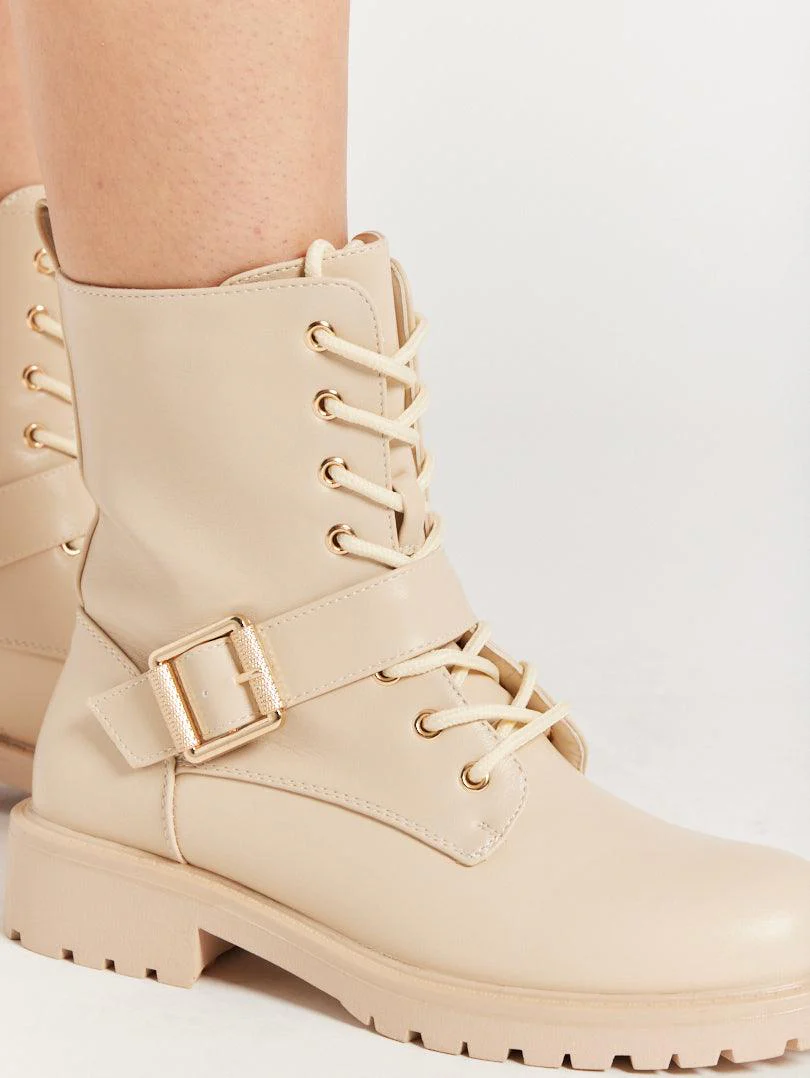 Bottines de pluie beige - Image 7