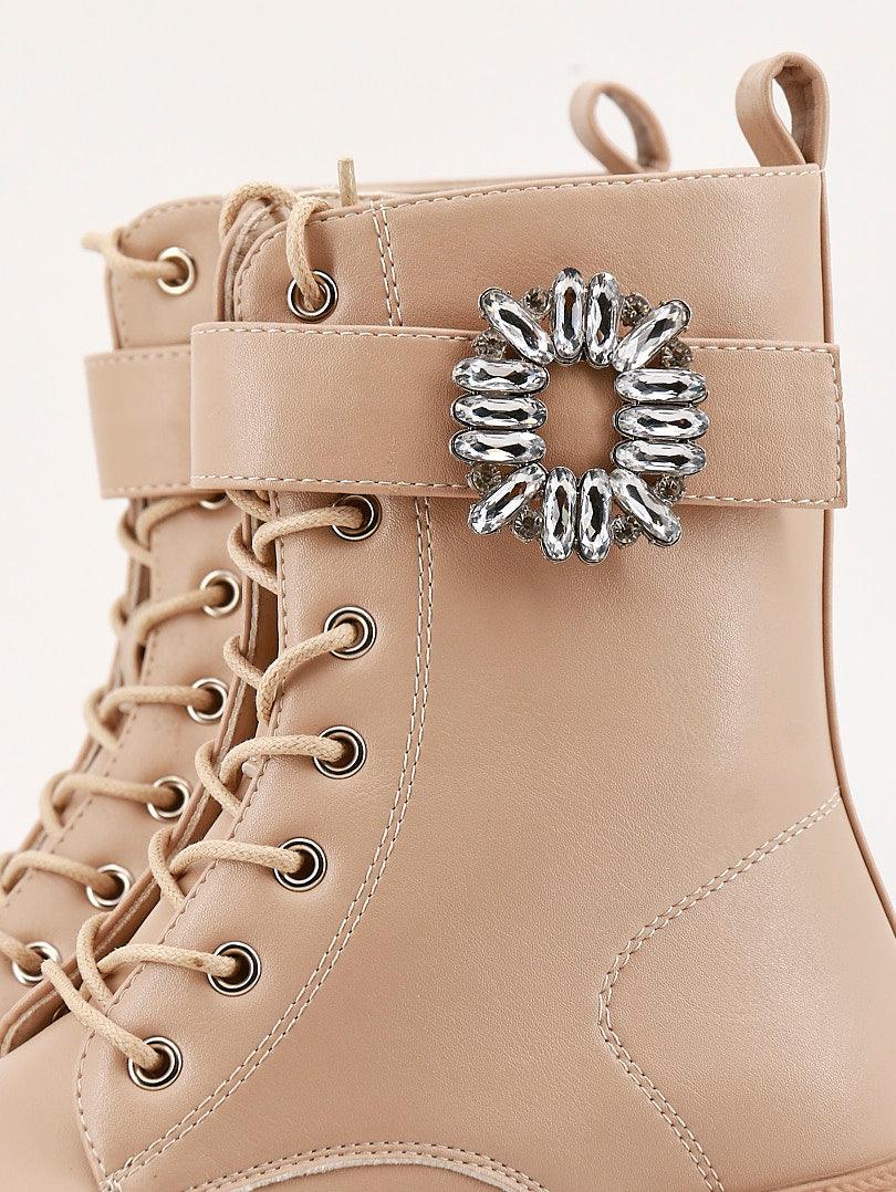 Bottines à empiecement argenté - Image 3