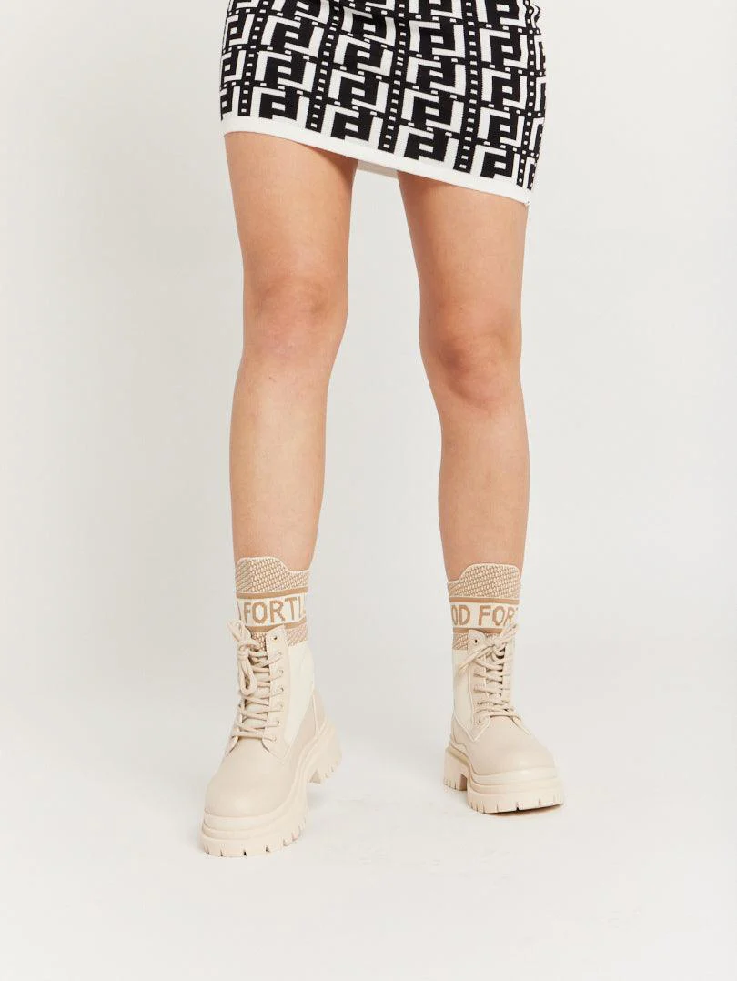 Bottines chaussettes bicolores - Image 3