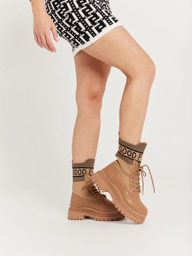 Bottines chaussettes bicolores - Image 5