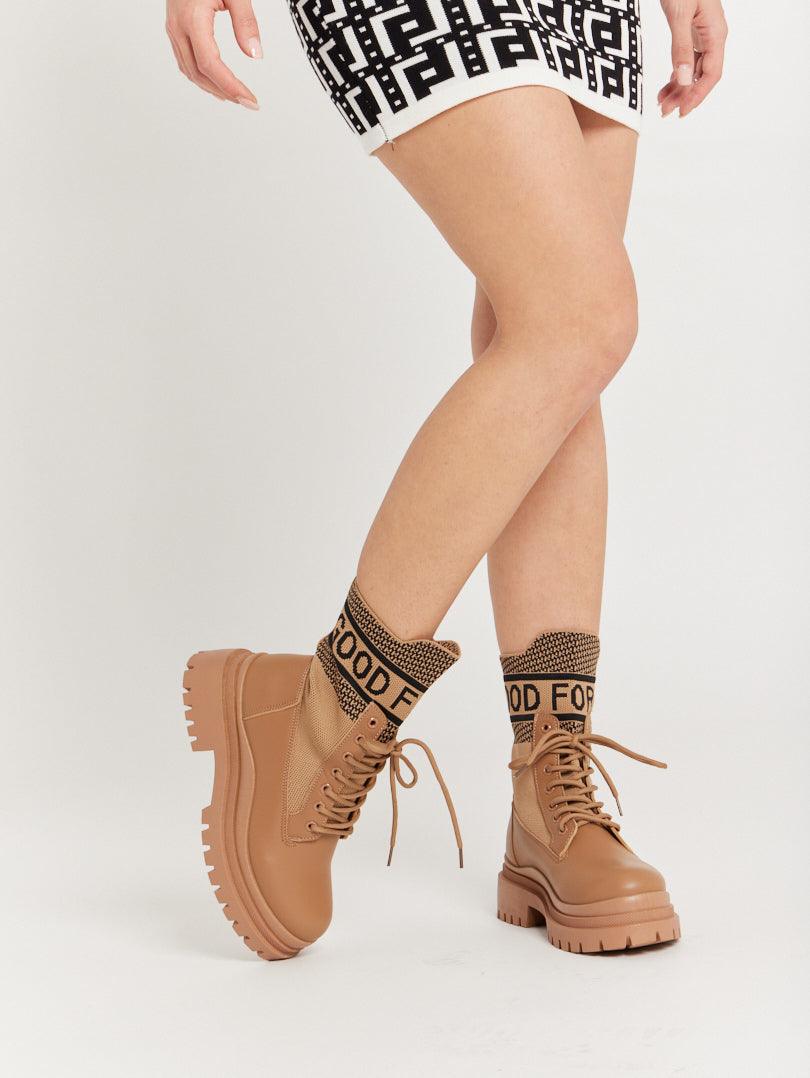 Bottines chaussettes bicolores - Image 7