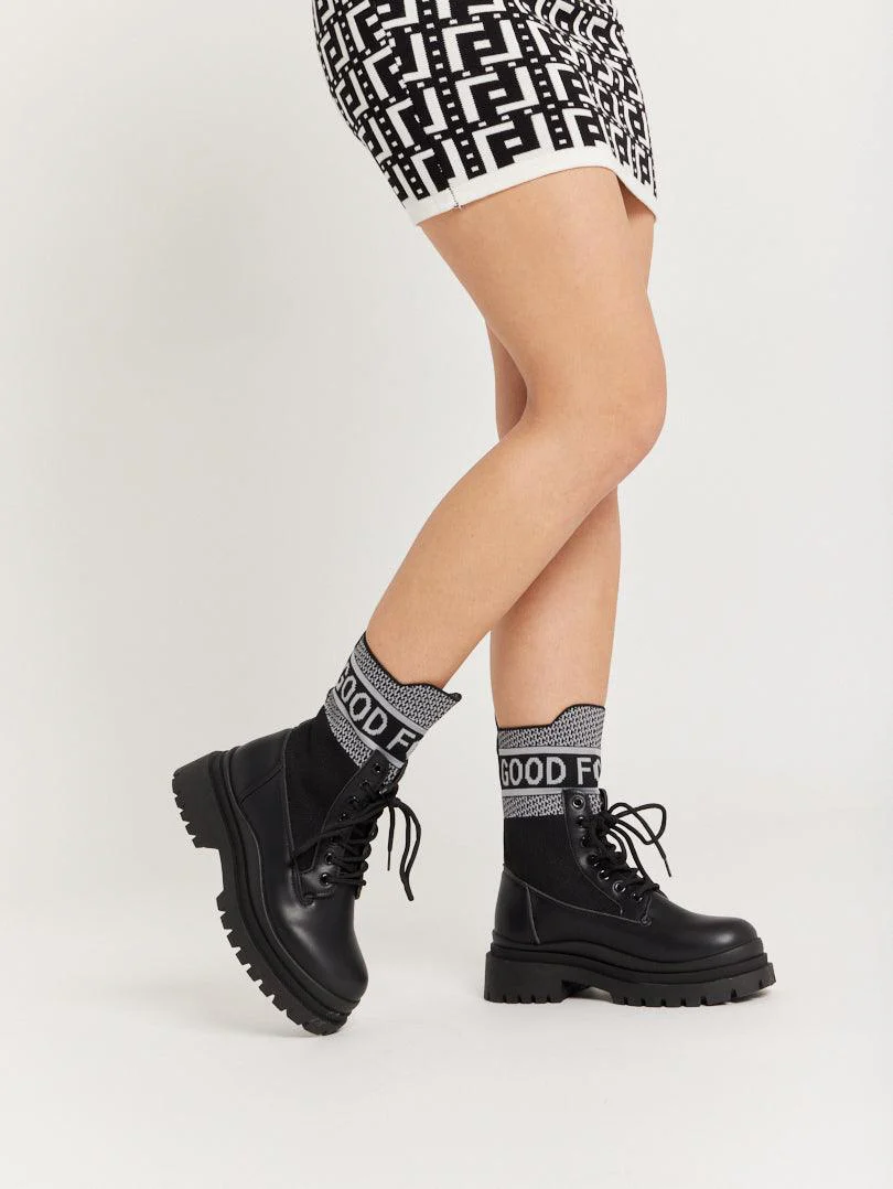 Bottines chaussettes bicolores - Image 9
