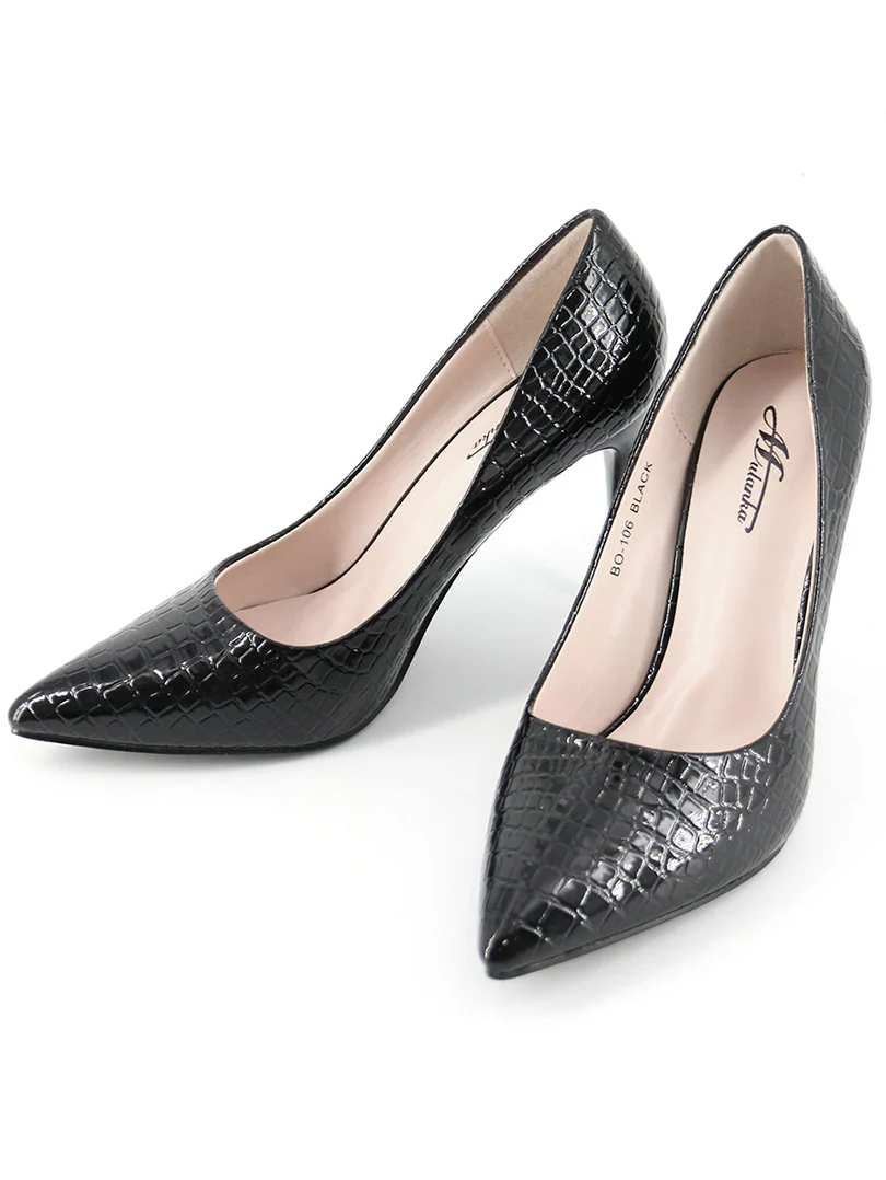 Escarpins croco bout pointu - Image 5