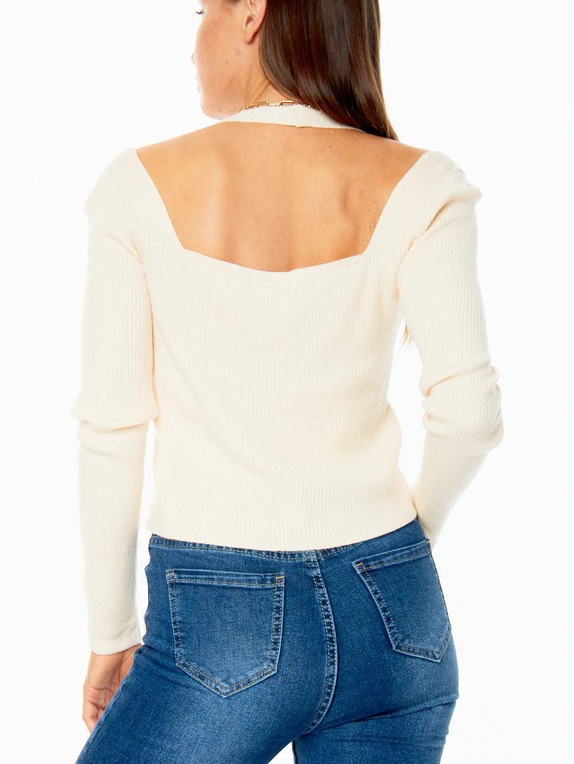 Gilet maille fine dos nu - Image 8