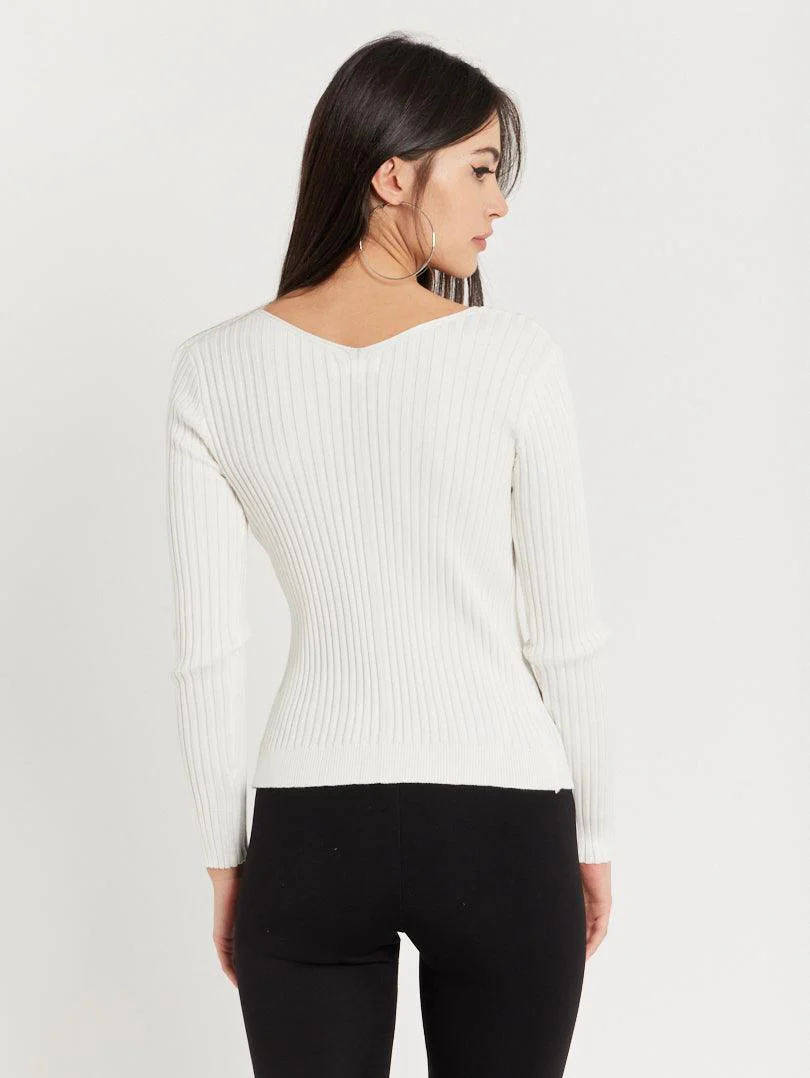 Gilet maille fine fermeture broche Beige sable - Image 10