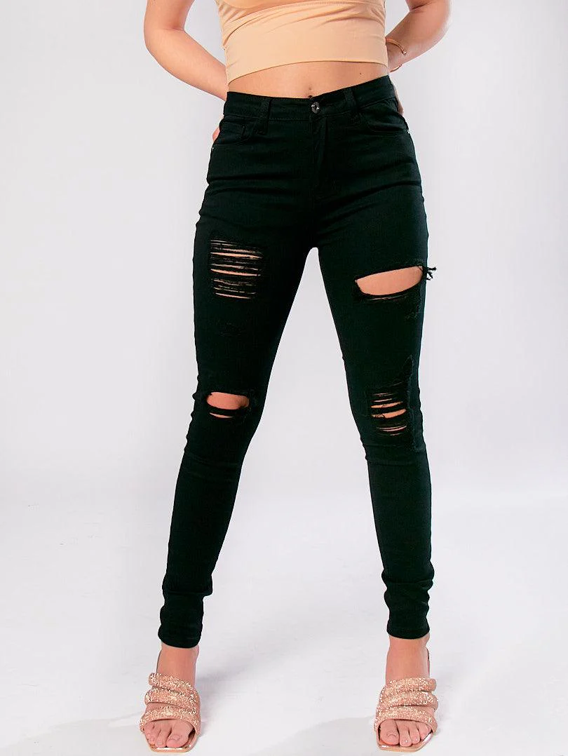 Jean skinny déchiré taille haute - Image 6