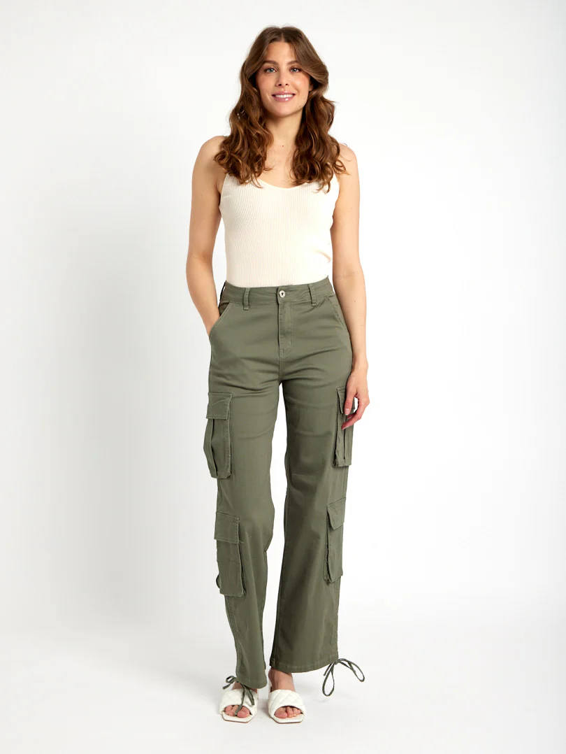 Pantalon cargo droit avec cordon de serrage - Image 11