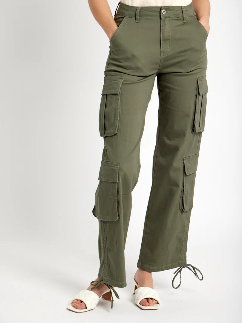 Pantalon cargo droit avec cordon de serrage - Image 12