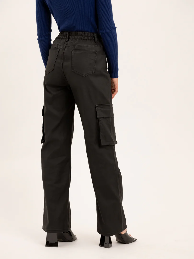 Pantalon cargo en simili cuir - Image 4