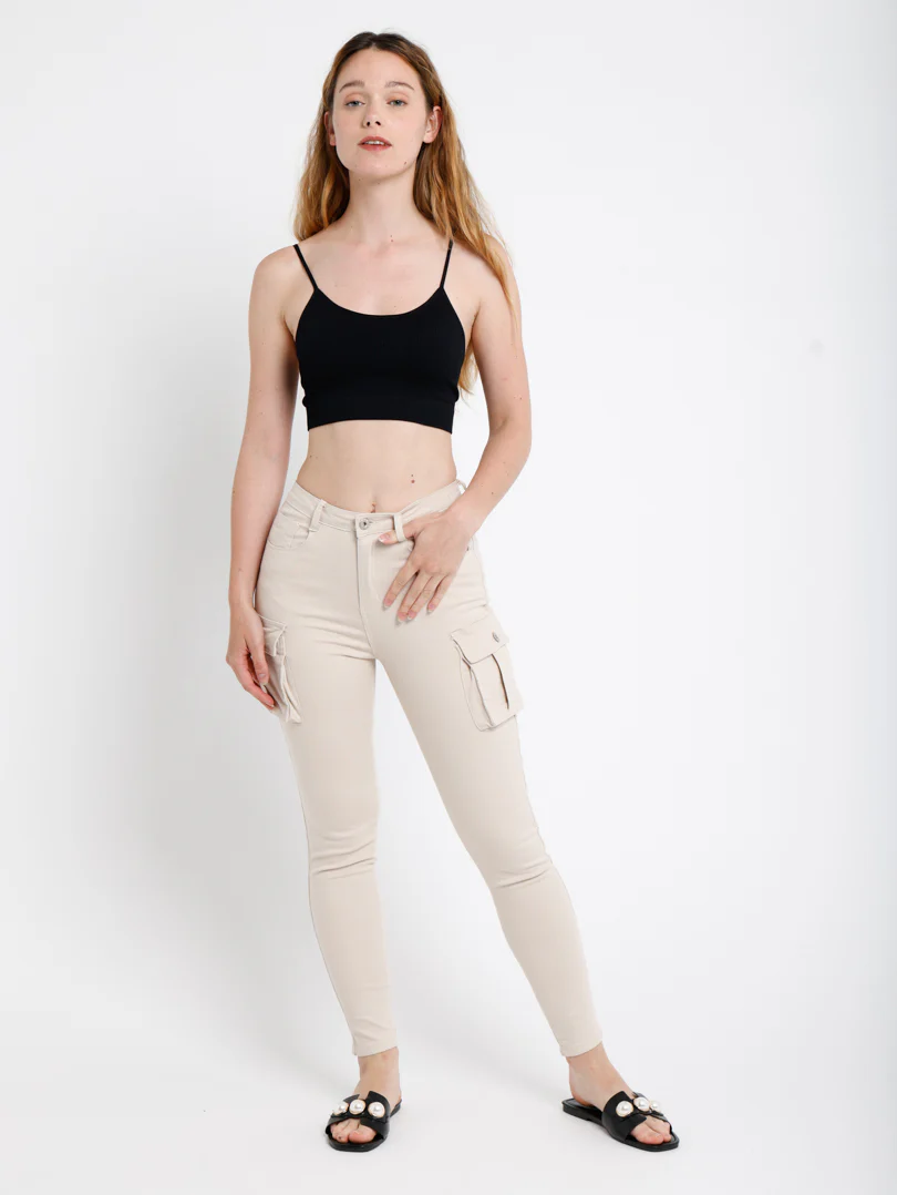 Pantalon cargo skinny avec poches à rabat - Image 11