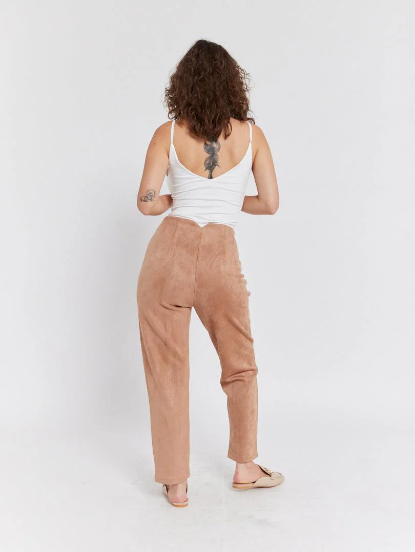 Pantalon droit effet suedine - Image 10