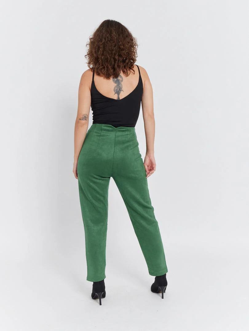 Pantalon droit effet suedine - Image 3