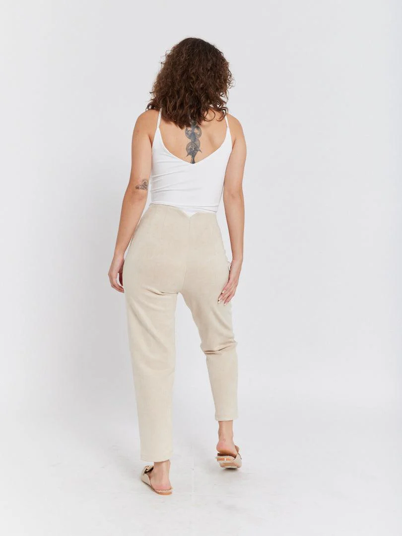 Pantalon droit effet suedine - Image 7