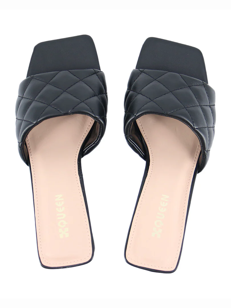 Sandale à talon matelassé bout carré - Image 4