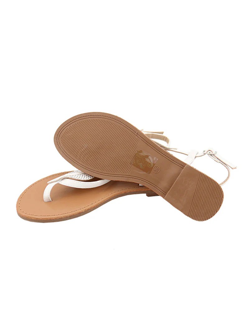 Sandale bride T à feuilles strass - Image 4