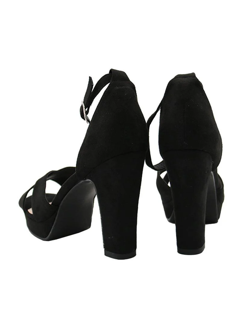 Sandale en simili daim à talon - Image 4