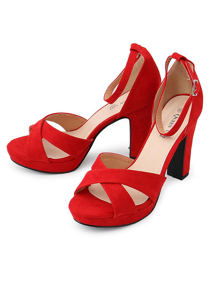 Sandale en simili daim à talon - Image 5