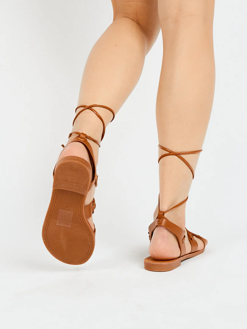 Sandale plate à lacet - Image 3