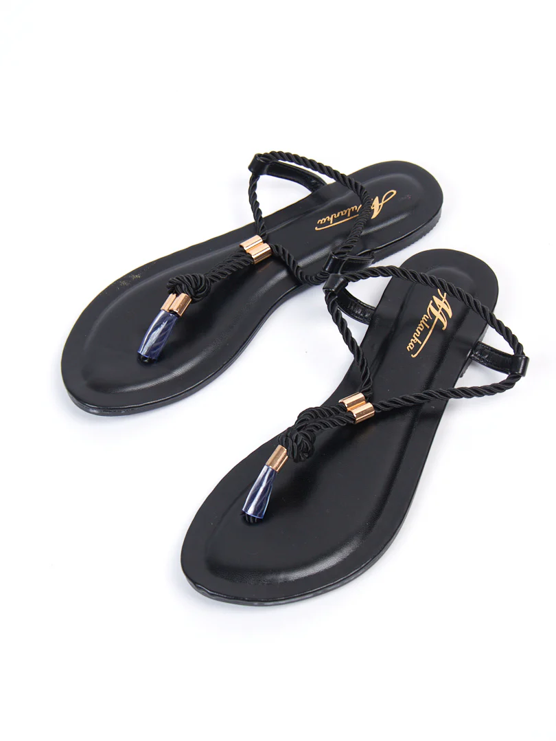 Sandales plates entre doigt attaches cordes - Image 4