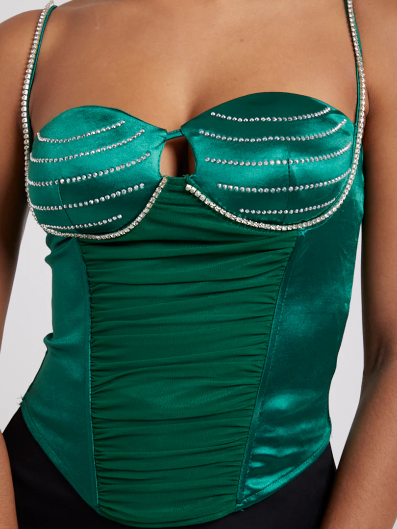 Top corset à bretelles en strass - Image 14