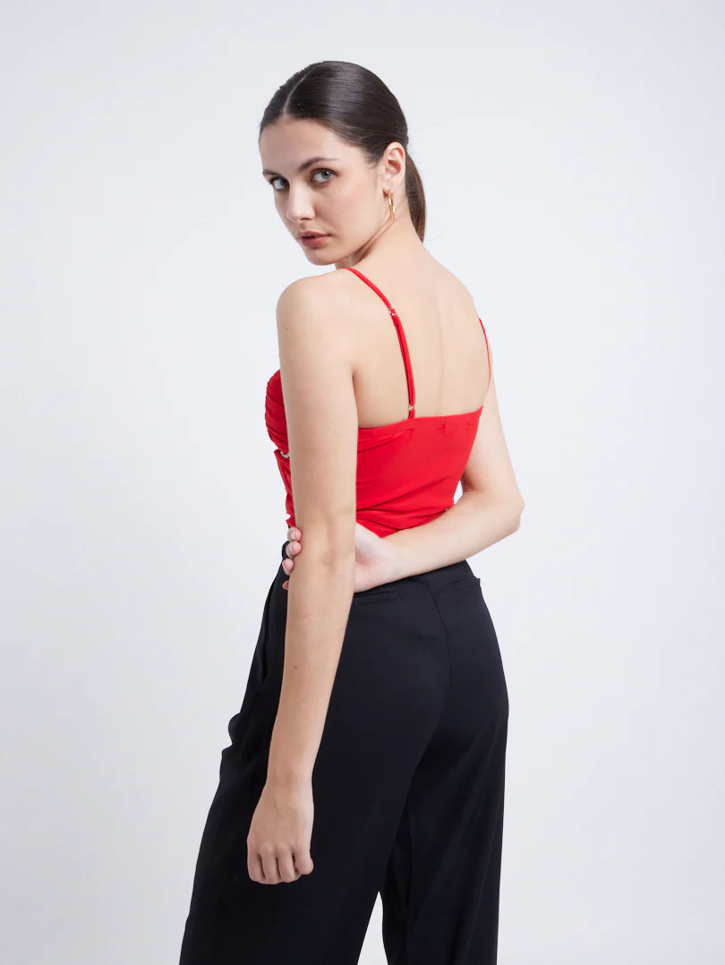 Top corset avec finition froncée - Image 3