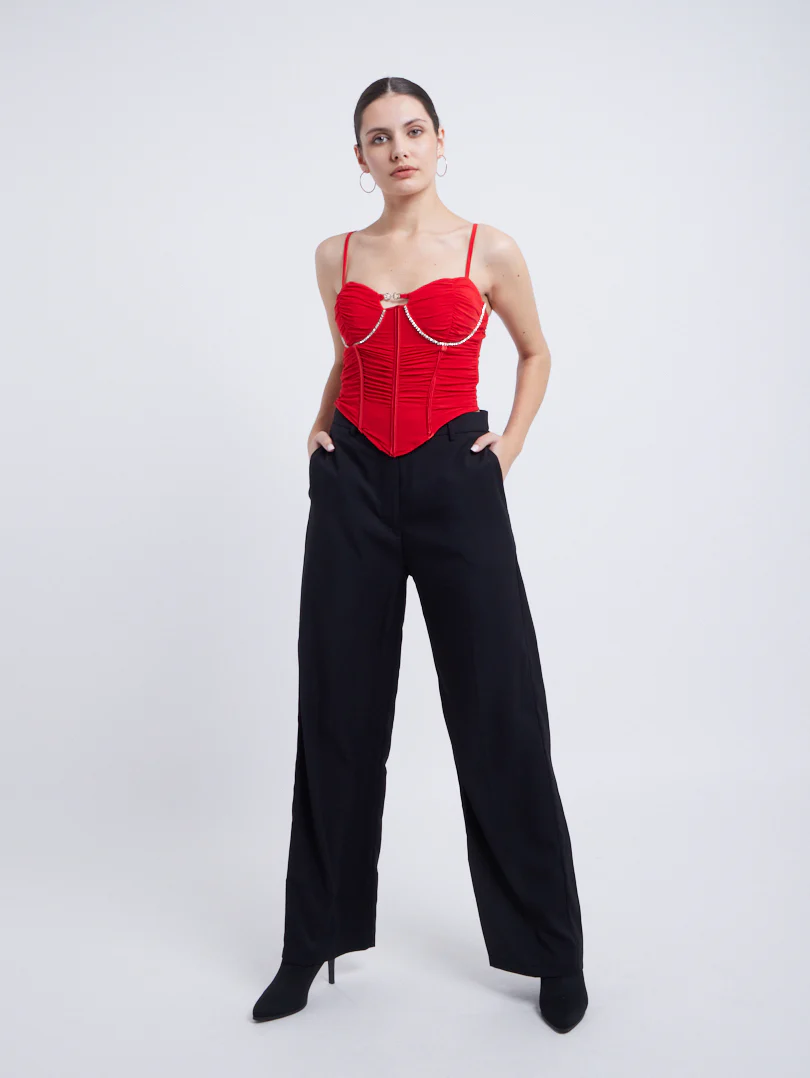 Top corset avec finition froncée - Image 4