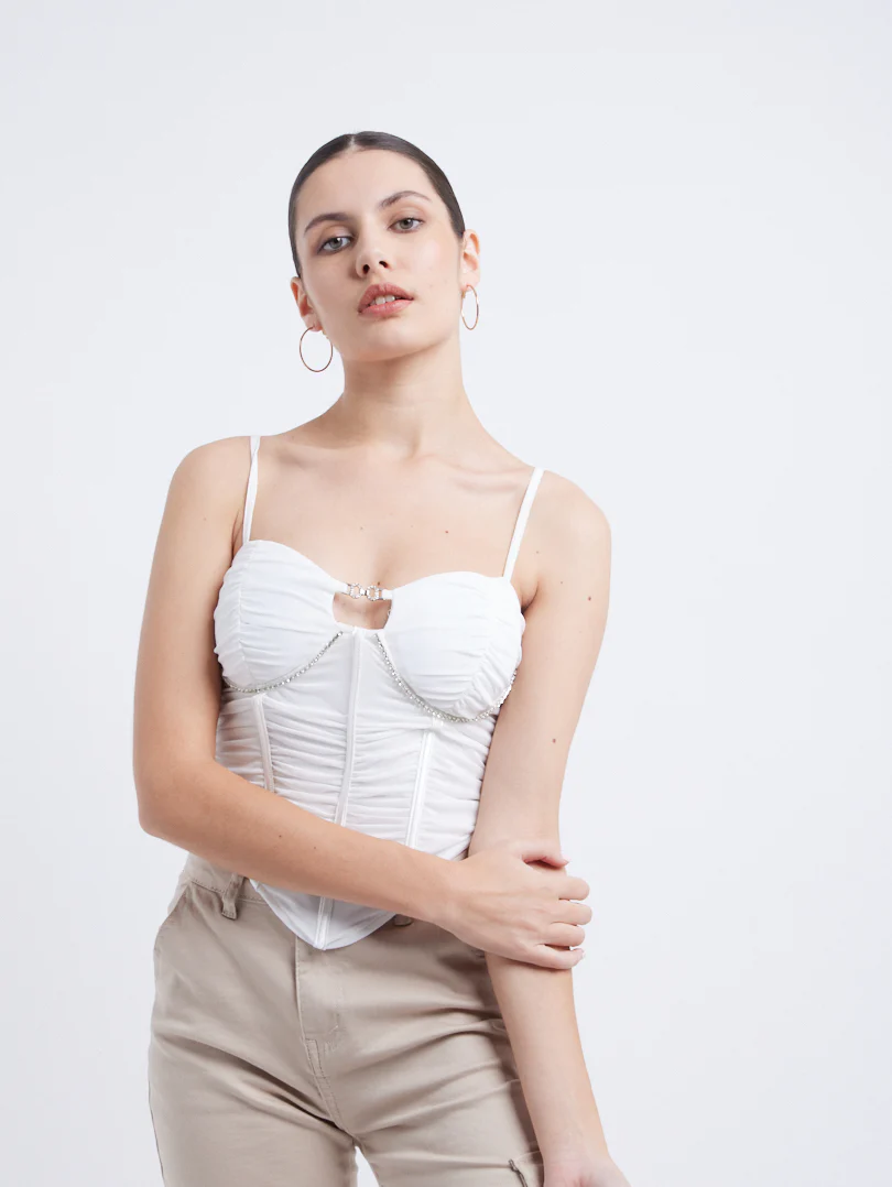 Top corset avec finition froncée - Image 5
