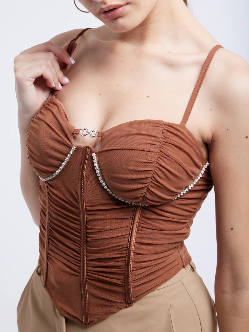 Top corset avec finition froncée - Image 8