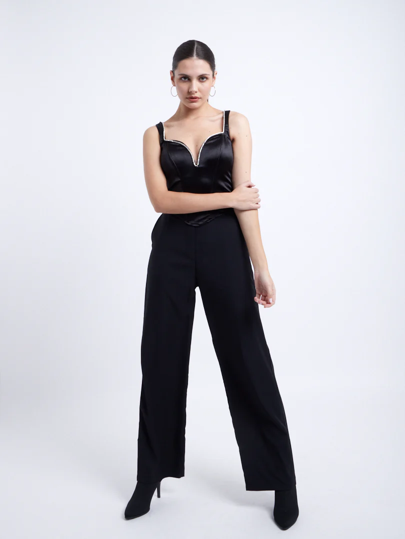 Top corset en satin et strass - Image 6