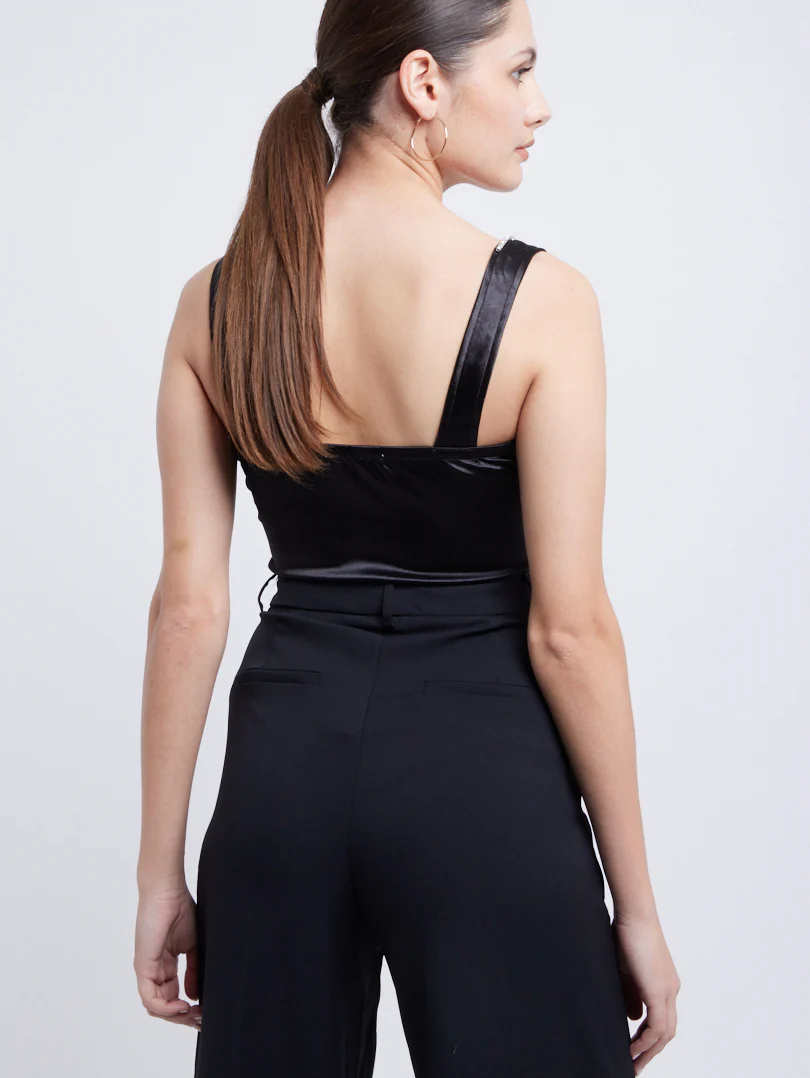 Top corset en satin et strass - Image 7