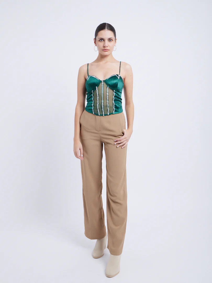 Top corset finition strass brettelles fines - Image 4